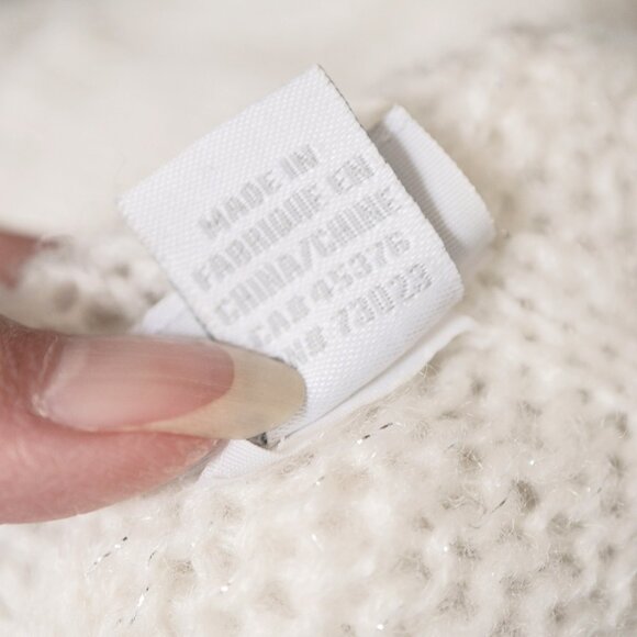 Offwhite Cable Knit Off the Shoulder Sweater 🍦 SUZY SHIER - Picture 8 of 8